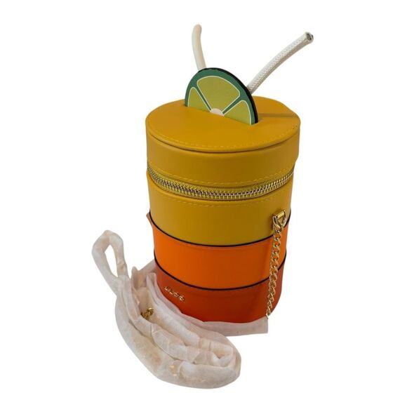 Aldo Colorful Cocktail Collectible Crossbody w/ Gold Chain Strap. - Picture 2 of 8